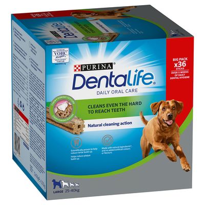 PURINA Dentalife Daily Dental Care Snacks for Large Breed Dogs (25-40kg) 