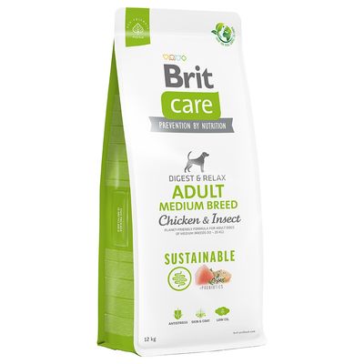 Brit Care Dog Sustainable Adult Medium Breed, kurczak i insekty