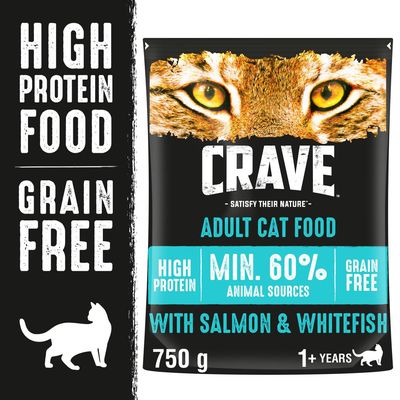 Crave Adult Salmon &amp; Whitefish Dry Cat Food | zooplus.co.uk