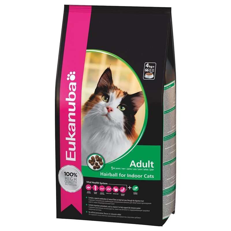 eukanuba hairball control cat food
