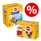 Extra voordelig! 96 x 100 g Pedigree maaltijdzakjes + 28 x Dentastix gratis
