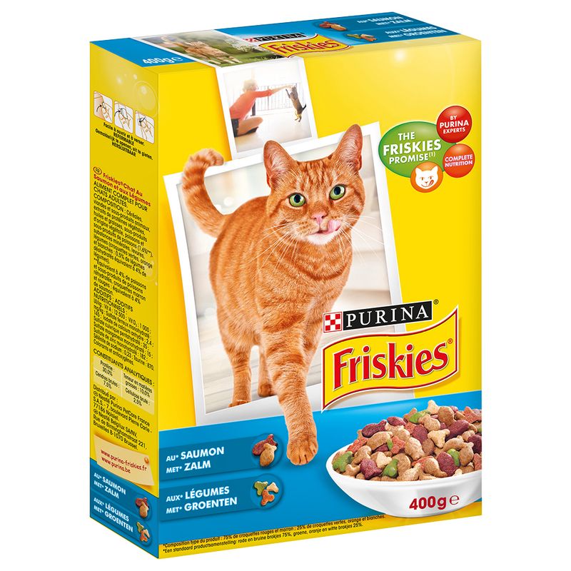 Friskies Adult Lachs Gemuse Zooplus Ch Friskies is a company that manufactures cat food products and other assorted pet items, under the umbrella of its parent company, nestle purina. friskies adult lachs gemuse