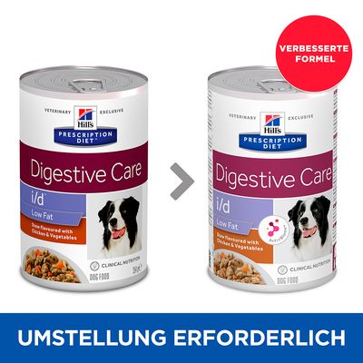 hill s prescription diet i d digestive care low fat ragout huhn fur hunde gunstig kaufen zooplus at