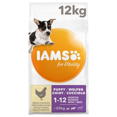 Iams For Vitality Puppy Junior Small Medium Dog Chicken Zooplus Co Uk