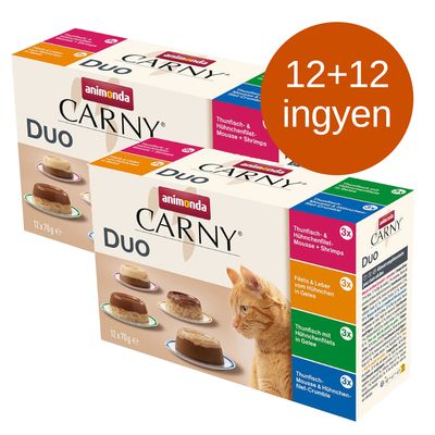 12 + 12 ingyen! 24 x 70 g animonda Carny Adult Duo online vásárlás ...