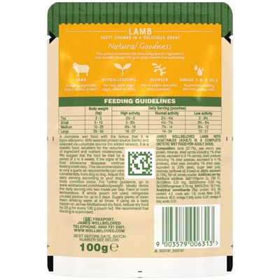 james wellbeloved grain free lamb and vegetable