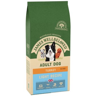 james wellbeloved turkey and rice light 15kg