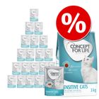 3 kg Concept for Life Droogvoer + 24 x 85 g Natvoer Kattenvoer
