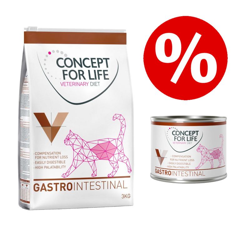 3kg Concept for Life Veterinary Diet Gastrointestinal + Wet Food