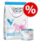 3 kg Concept for Life Veterinary Diet Weight Control  + 6 x 200 g zum Probierpreis!