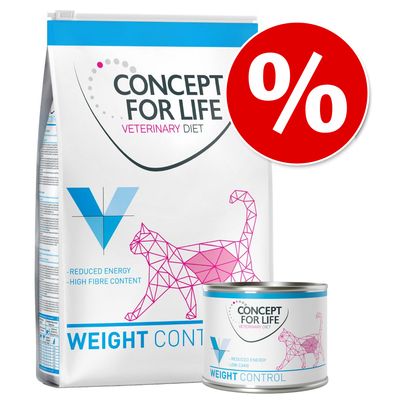 3 kg concept for life veterinary diet weight control 6 x 200 g zum probierpreis gunstig kaufen zooplus