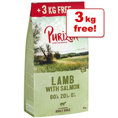 12kg Purizon 80:20:0 Dry Dog Food + 3kg Extra Free! | Top deals!
