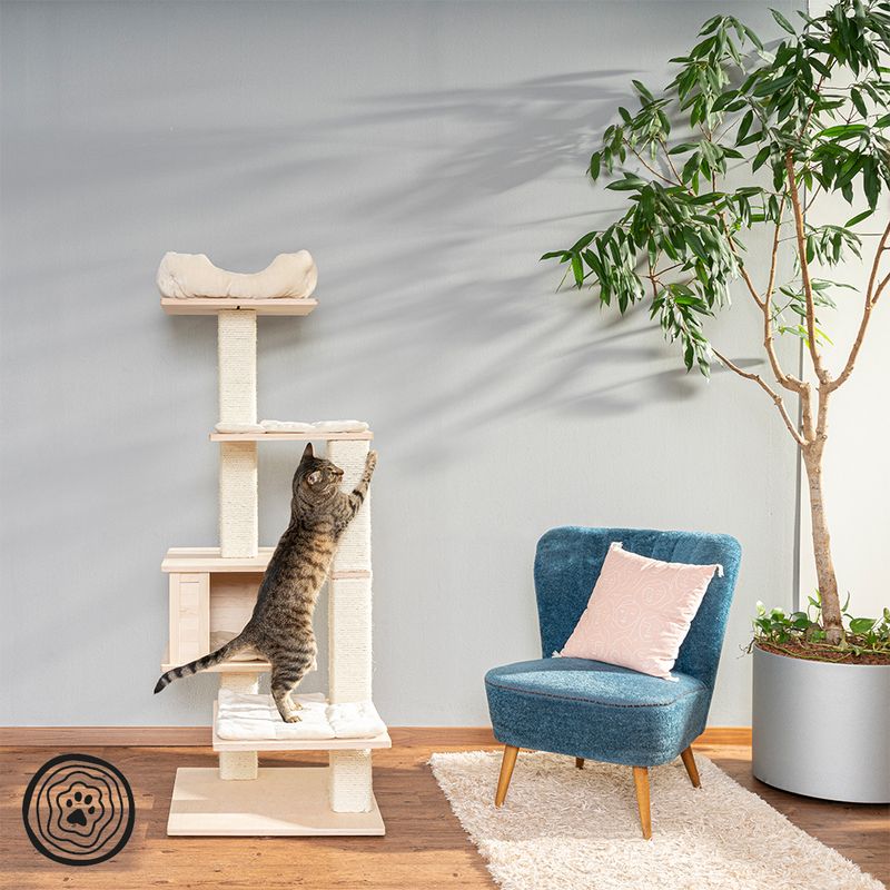 Natural Paradise Quadra Iii Cat Tree Top Deals At Zooplus