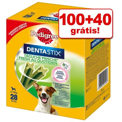 Pedigree DentaStix e DentaStix Fresh 140 uds. em promoção: 100 + 40 grátis!