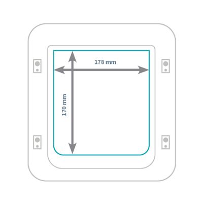 Adattatore Montaggio SureFlap Per Porta Animali - Per Vetro, 2 Pezzi, Marrone - Foto 7