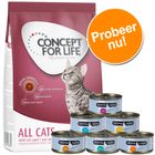 Probeerpakket: 400 g Concept for Life + 6 x 70 g Cosma Nature Kattenvoer