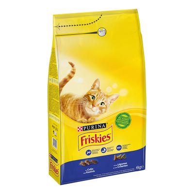 Purina Friskies Adult Colin Legumes Croquettes Pour Chat Zooplus