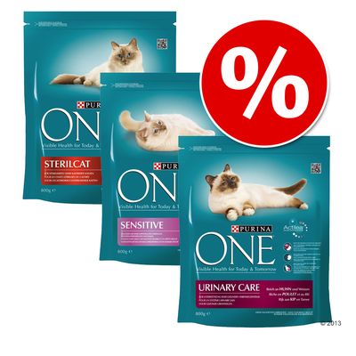 3 X 800g Purina One Dry Cat Food Trial Pack Great Deals At Zooplus