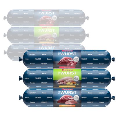6x800g Pack Mixto rocco salchichas para perros 24x800g