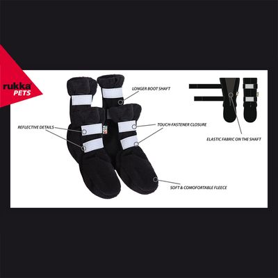 Rukka® Fleece Schuhe, schwarz