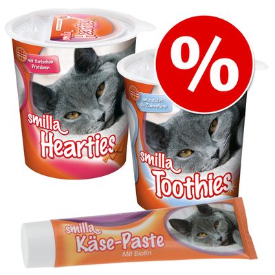 Set risparmio snack per gatti Smilla Hearties + Toothies + Pasta | zooplus