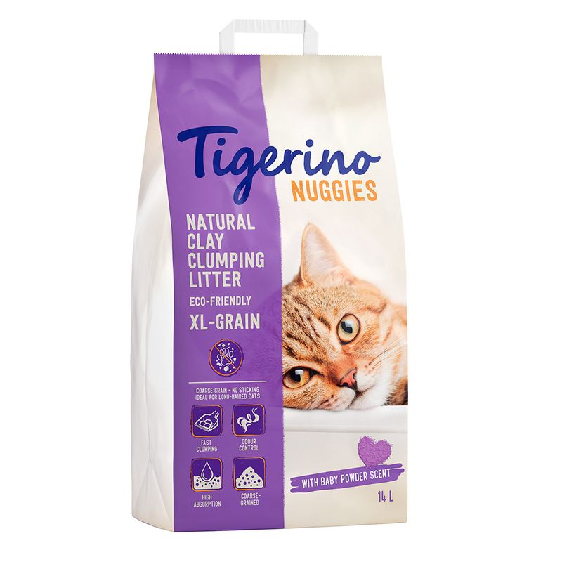 Tigerino Nuggies Cat Litter CoarseGrained, Babypowder Scented