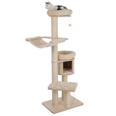 Tiragraffi Per Gatto Trixie Con Peluche | Struttura Metallo Diametro 38cm | Colore Crema - Foto 9