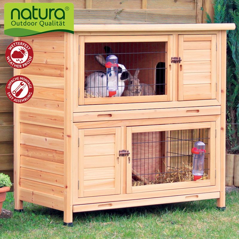 Trixie Natura Kaninchenstall Doppelstockig Natur Gunstig Bei Zooplus