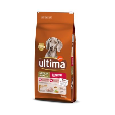 Ultima Hundefutter Light Mit Huhn – Medium-Maxi Für Erwachsene, 3x3kg (9kg), Fettarm & Zahnpflegend