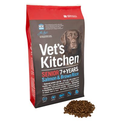 Vet's Kitchen Senior Salmon & Brown Rice Dry Dog Food ...