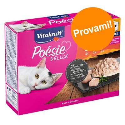 Vitakraft Poésie Delice in buste 6 x 85 g Pacco misto Umido per gatto