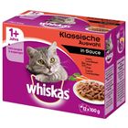 Whiskas 1+ Classic Selectie Maaltijdzakjes Kattenvoer Megapack 144  x 100 g