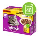 Whiskas 11+ Senior Selectie in Gelei Maaltijdzakjes Kattenvoer 48 x 100 g