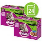 Whiskas 7+ Senior Selectie in Saus Maaltijdzakjes Kattenvoer Voordeelpakket 24 x 85 g / 100 g
