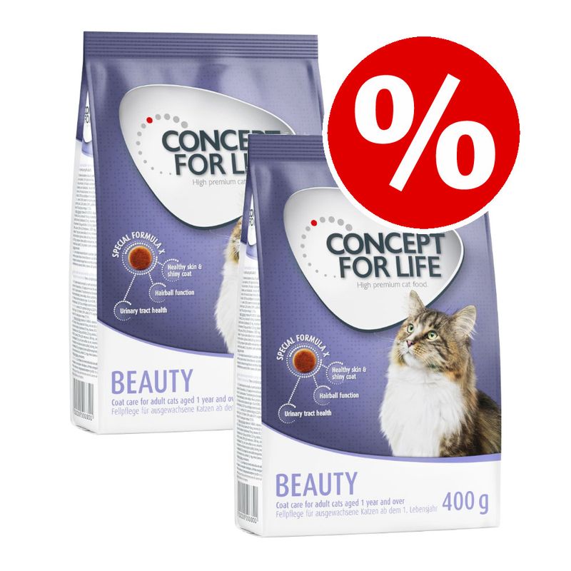 2 X 400g Concept For Life Dry Cat Food Buy One Get One Free Reviews Zooplus Co Uk