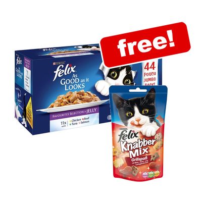 felix senior cat food 44 pouches