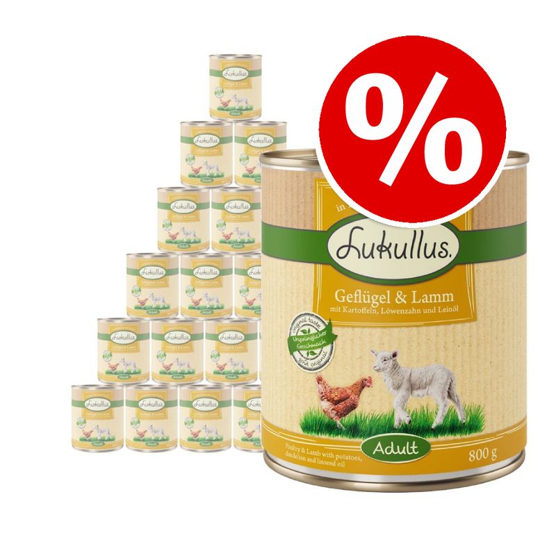 24 x 800g Lukullus Natural Wet Dog Food Special Price!