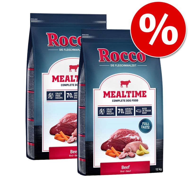 2 x 12kg Rocco Mealtime Dry Dog Food Save £5! zooplus.co.uk