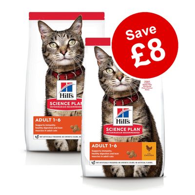2 x Large Bags Hill's Science Plan Dry Cat Food - £8 Off ...